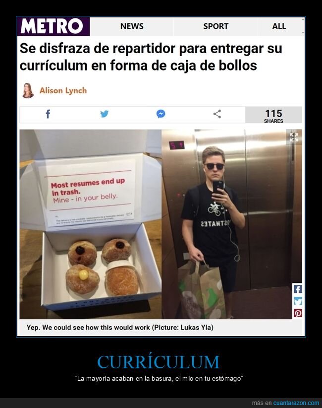 currículum,caja,bollos,repartidor