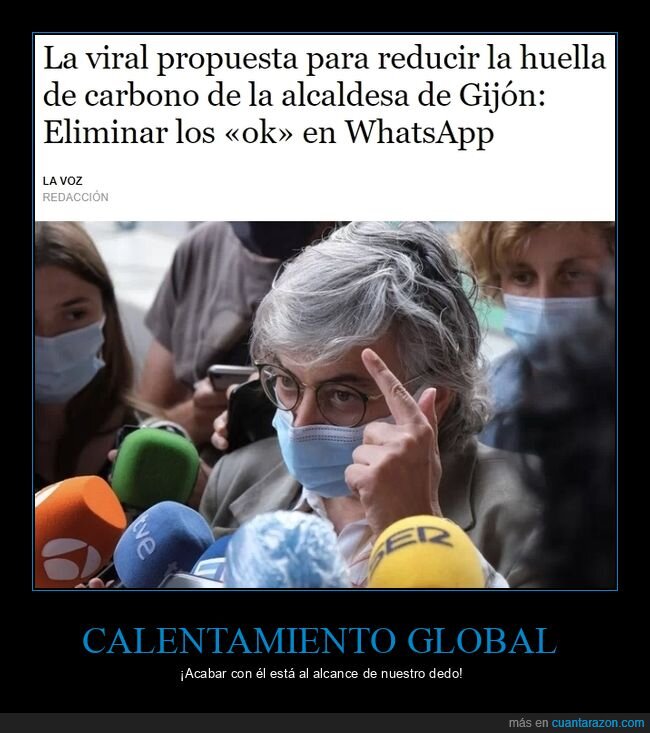 huella de carbono,ok,whatsapp