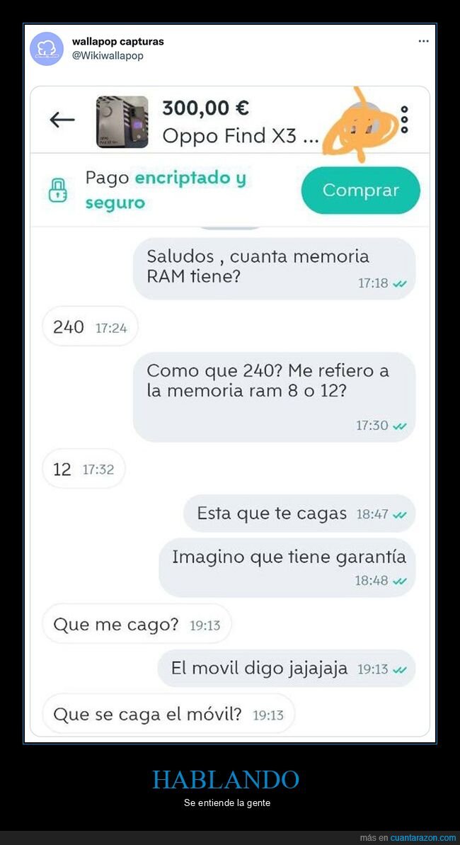 cagarse,móvil,wallapop,wtf