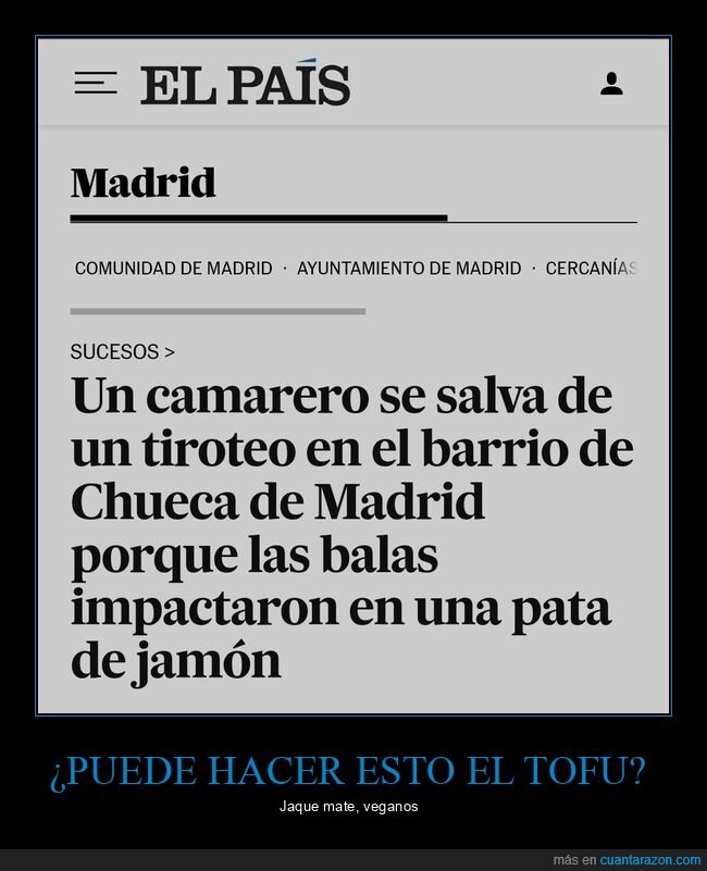 balas,camarero,jamón,salvarse,tiroteo,tofu