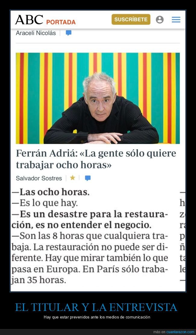 ferrán adriá,8 horas,trabajar