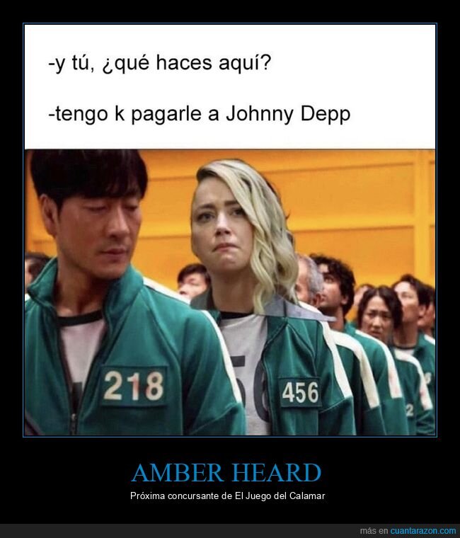 amber heard,el juego del calamar,deuda