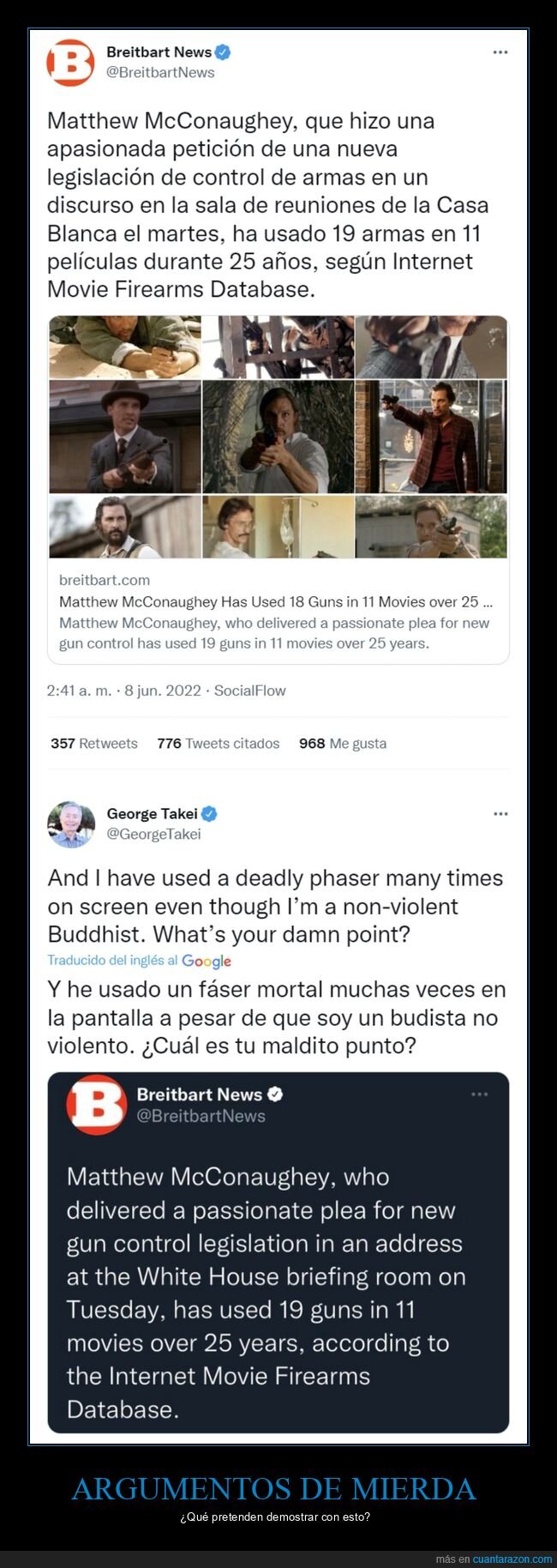 matthew mcconaughey,armas,george takei