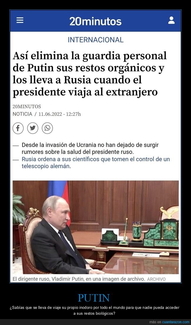 putin,restos orgánicos,políticos
