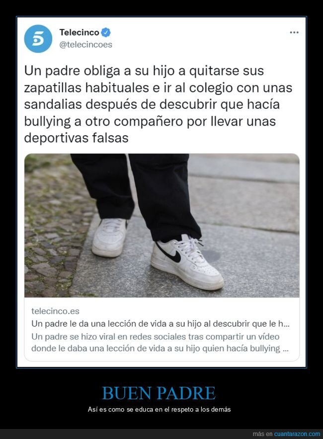 padre,zapatillas,bullying