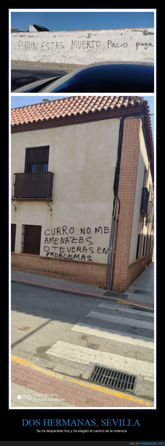 pintadas,amenzazas,dos hermanas