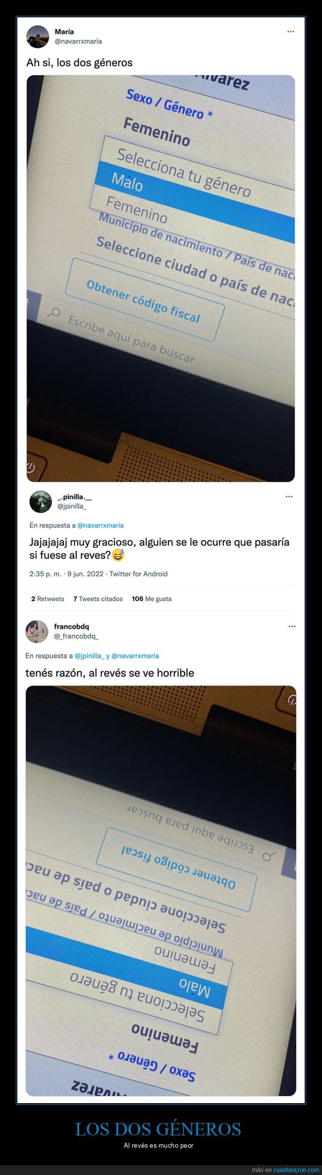 géneros,malo,femenino,al revés