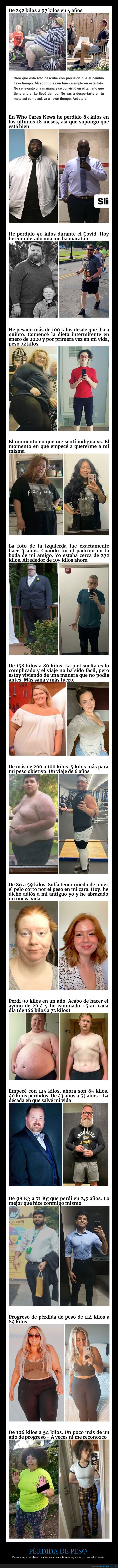 perder peso,antes,después,cambios