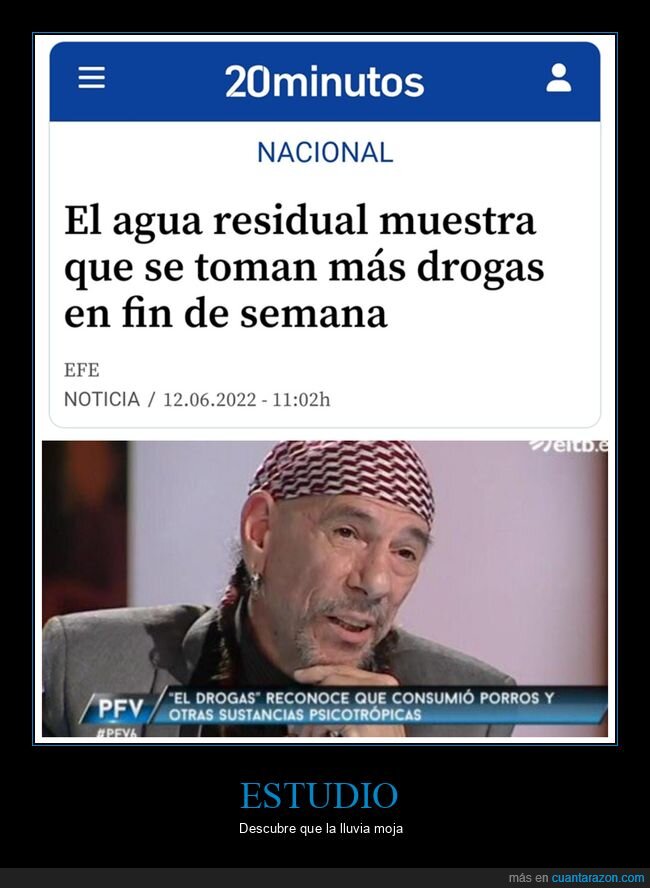 agua residual,drogas,fin de semana