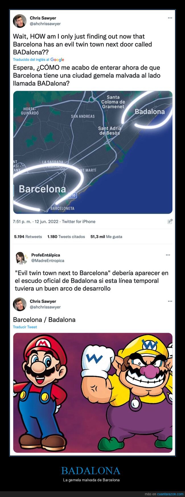 absurder,badalona,barcelona,gemelo malvado