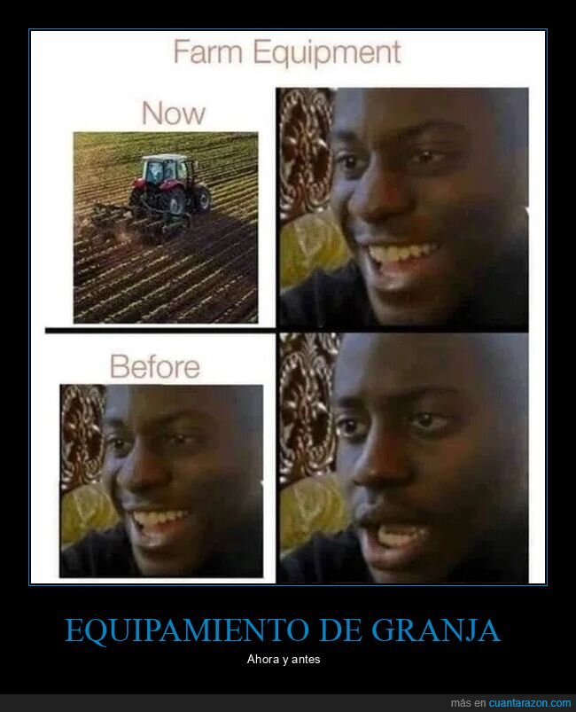ahora,antes,equipamiento,granja,negro