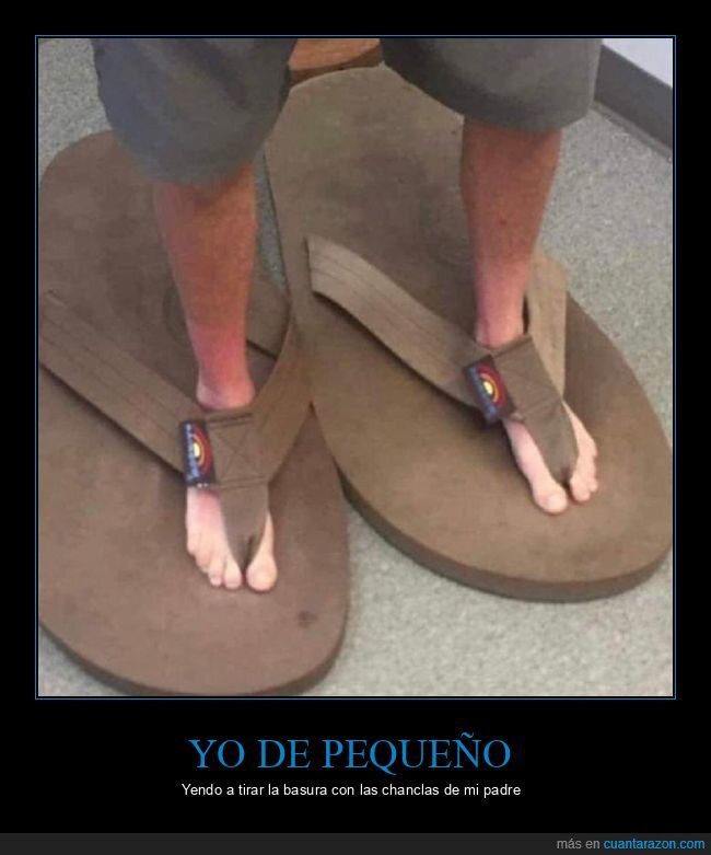 tirar,basura,chanclas,padre