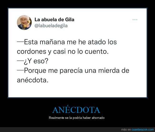 atar los cordones,contar,anécdota