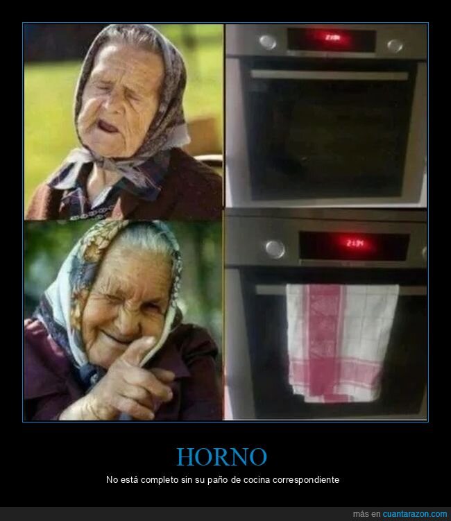 horno,paño de cocina,abuela