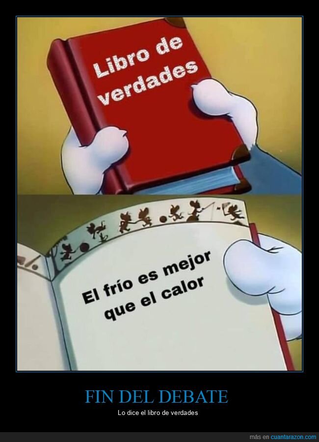 libro,verdades,frío,calor