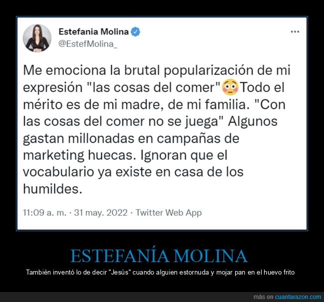 estefanía molina,las cosas del comer,expresión