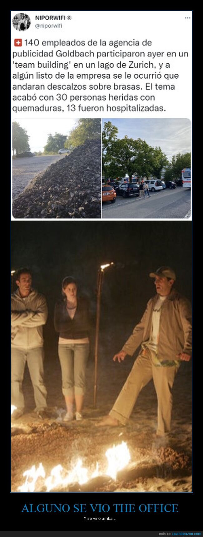 team building,brasas,descalzos,the office