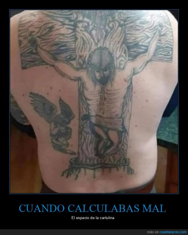 calcular,cartulina,cristo,espacio,espalda,fails,tattoo