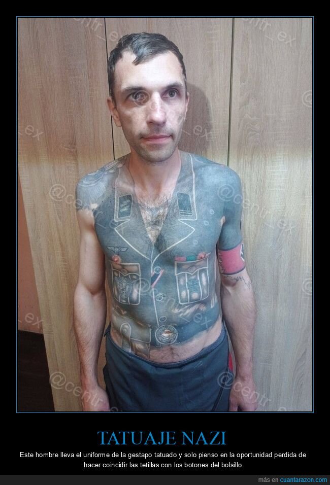 nazi,uniforme,gestapo,tatuado