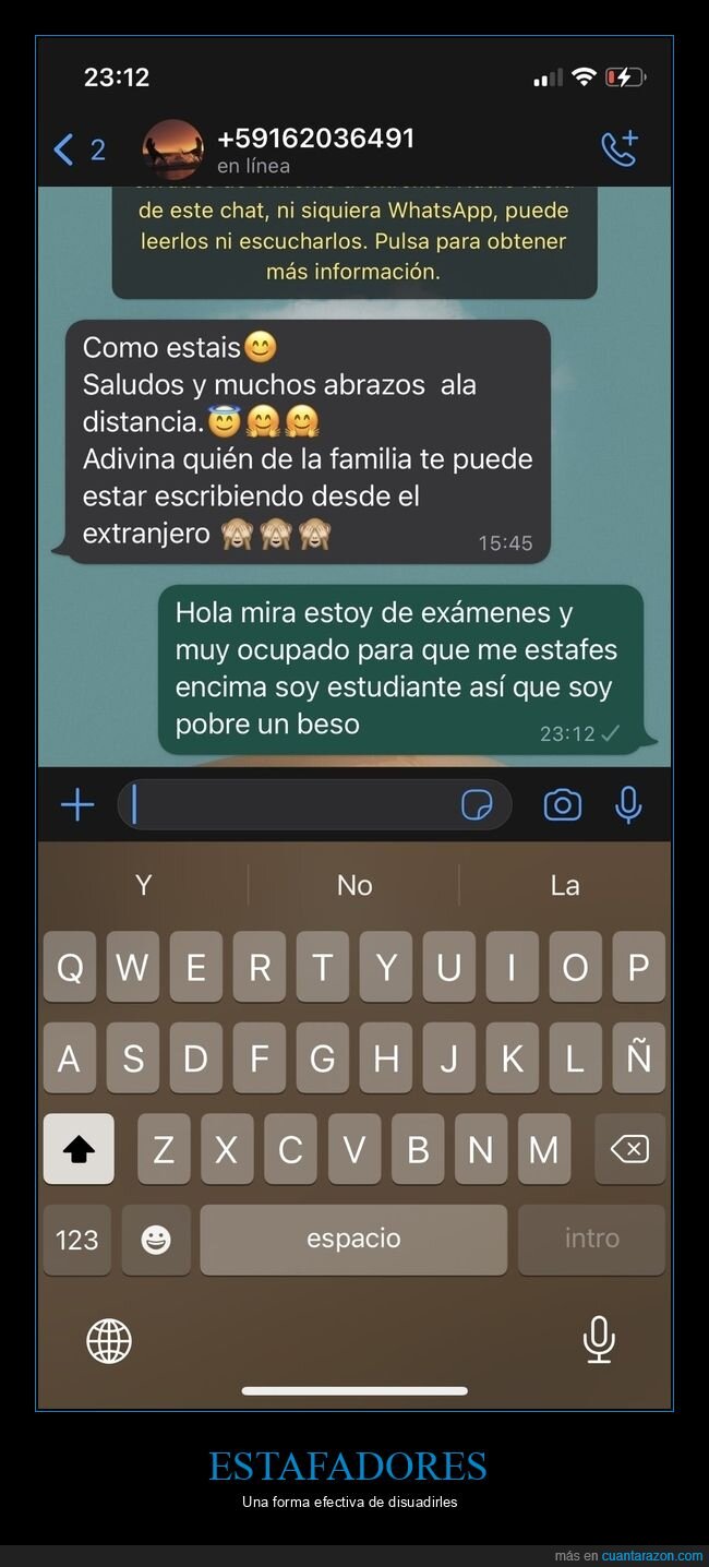 estafa,familia,exámenes