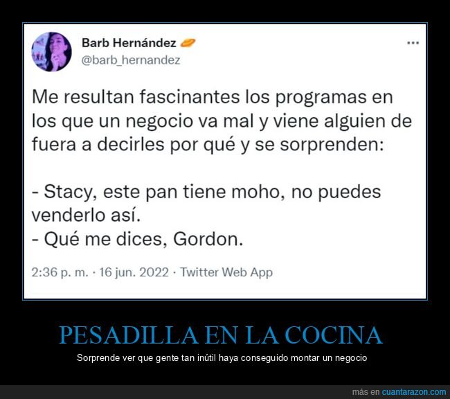 pesadilla en la cocina,negocio,sorprenderse