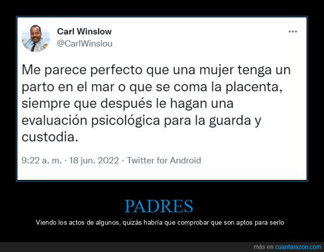 parto,mar,comer,placenta,evaluación psicológica