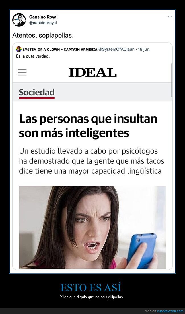 insultar,inteligentes