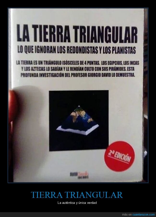 libro,terraplanistas,tierra,triangular,wtf