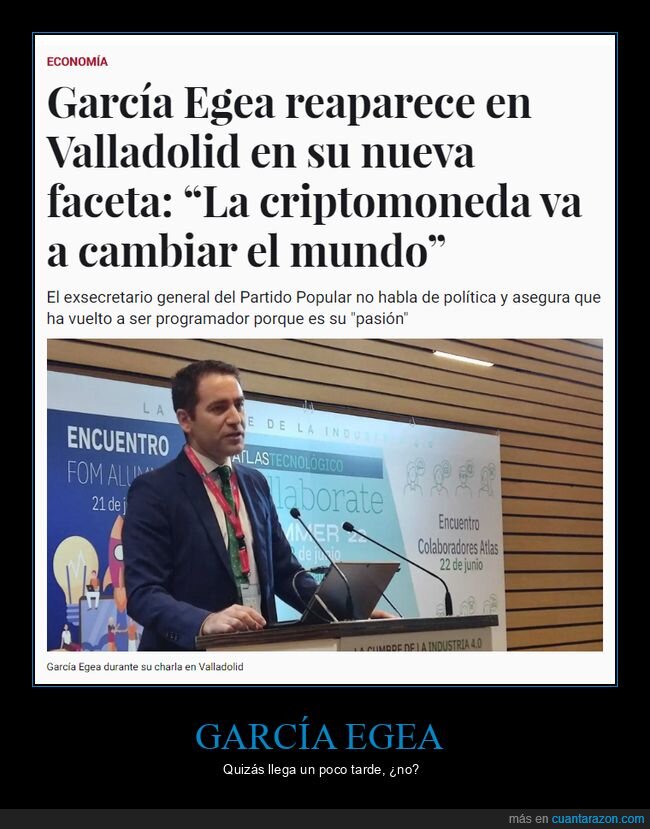 garcía egea,criptomonedas,políticos