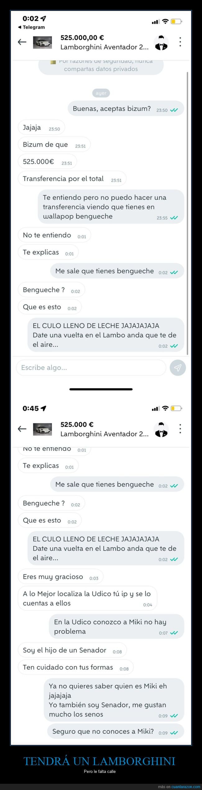 lamborghini,bizum,wallapop