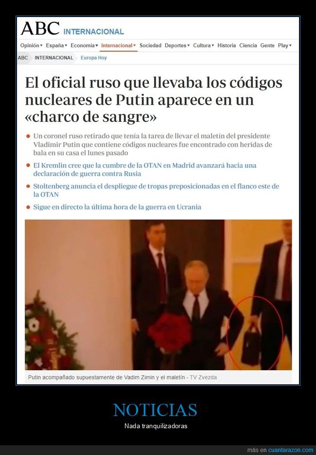 oficial,ruso,códigos nucleares,putin,wtf