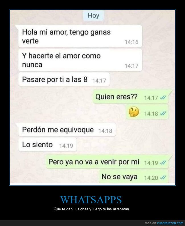 whatsapp,equivocarse