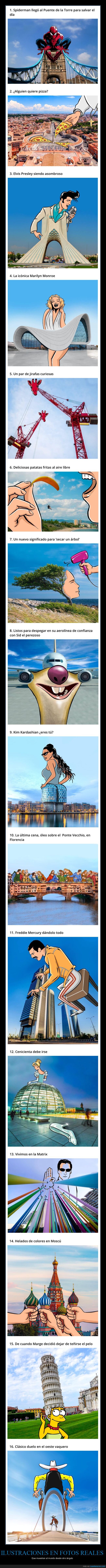 ilustraciones,fotos reales