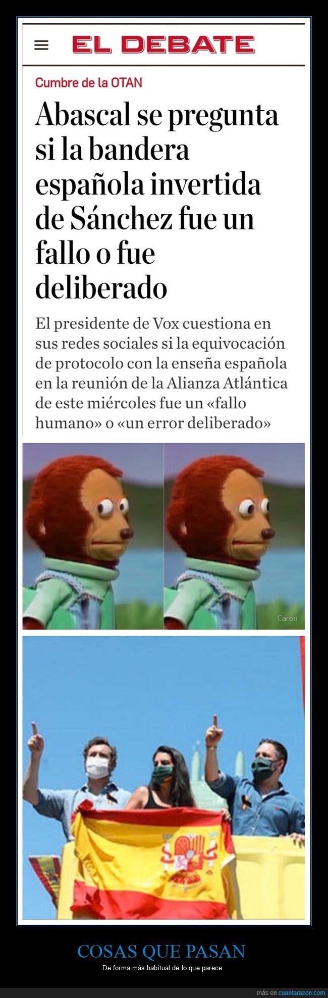 abascal,bandera,al revés,políticos