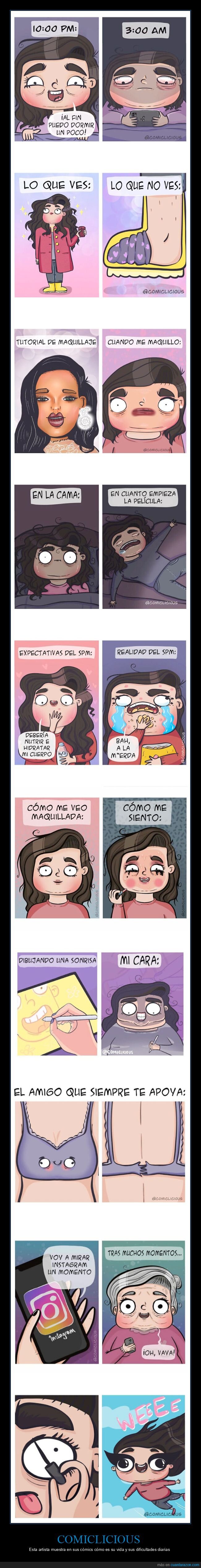 comiclicious,cómics,dificultades diarias