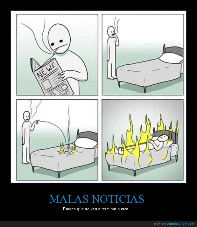 cama,cigarro,periódico