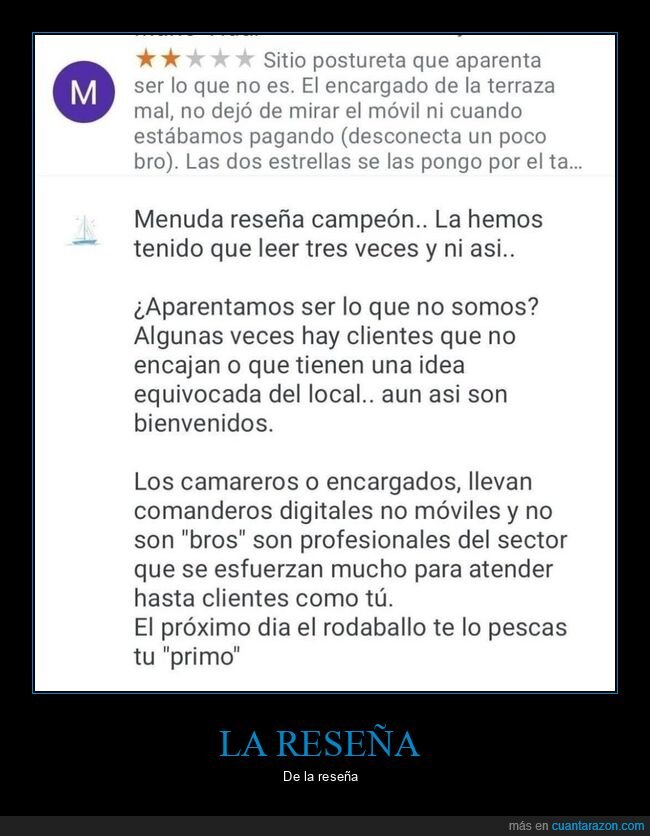 reseña,respuesta,restaurante