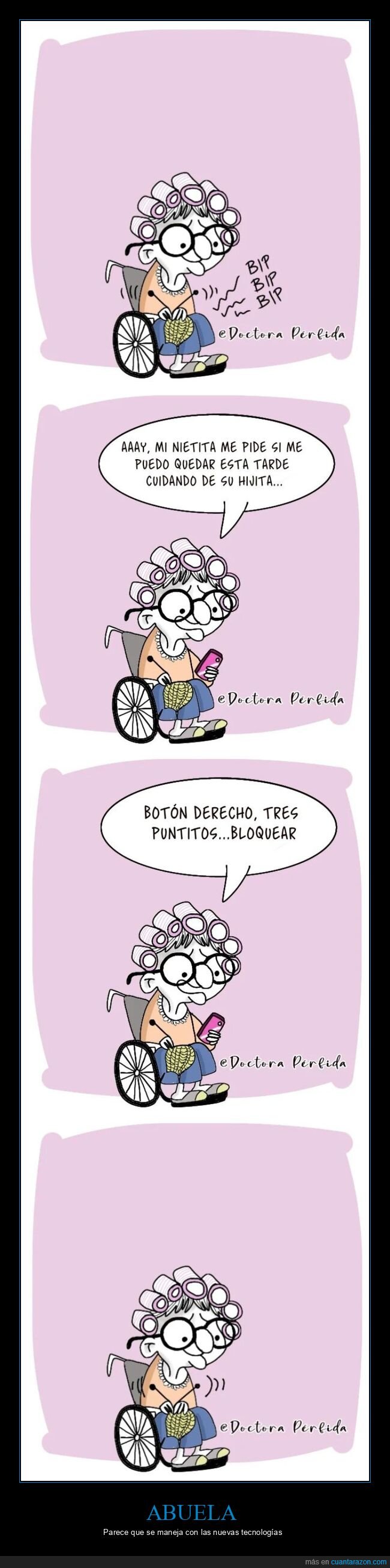 abuela,cuidar,hija,bloquear