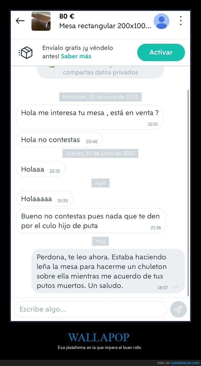 insultando,wallapop