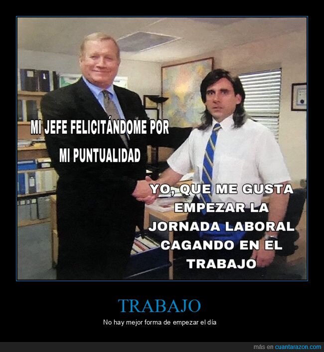 cagar,jefe,puntualidad,trabajo