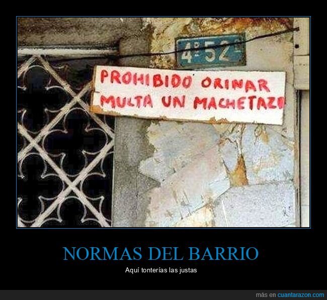 carteles,multa,mear,machetazo