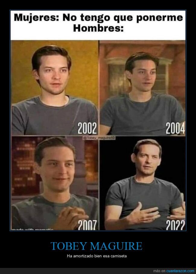 tobey maguire,camiseta,hombres,mujeres,ropa