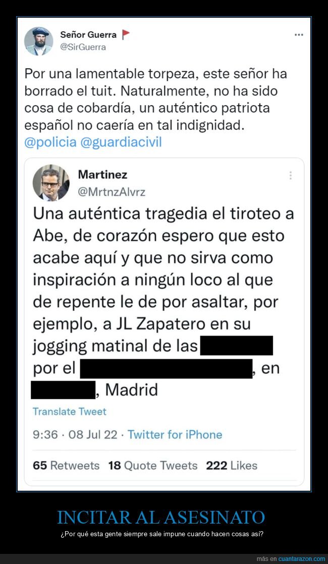 tiroteo,zapatero,políticos