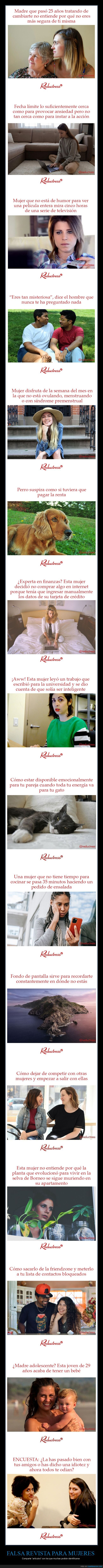 revista para mujeres,falsa,artículos