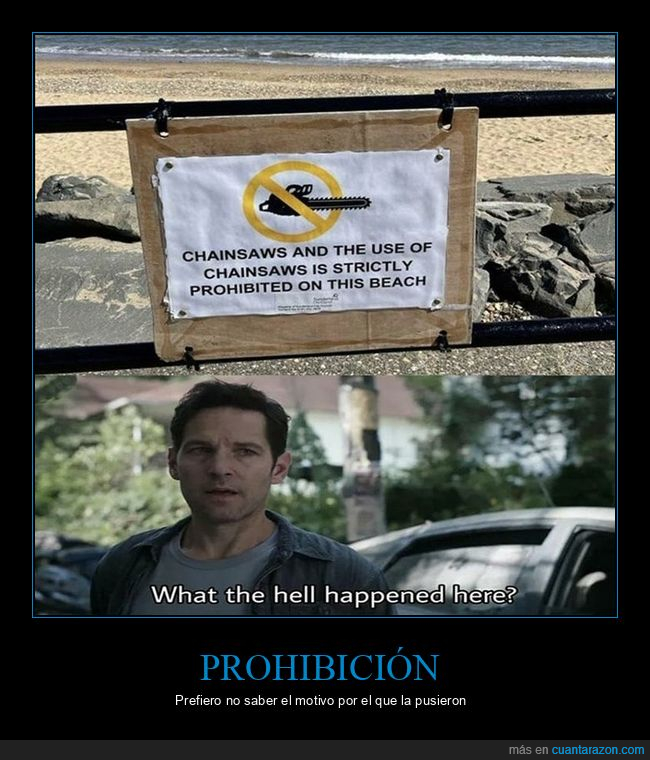 carteles,motosierra,playa,prohibición,wtf