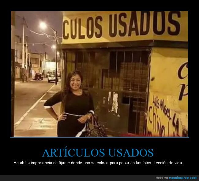 artículos usados,letrero