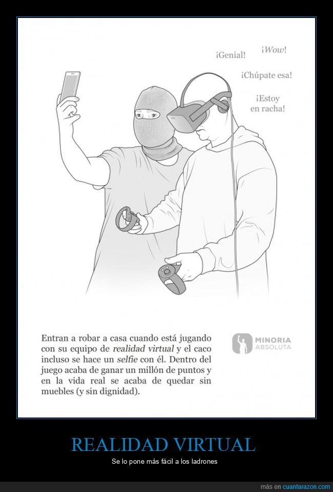 ladrón,realidad virtual,robar,selfie