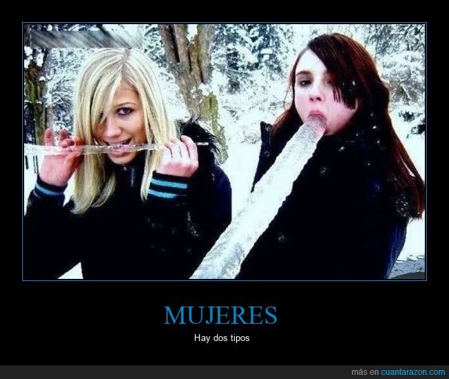 chicas,dos tipos,hielo