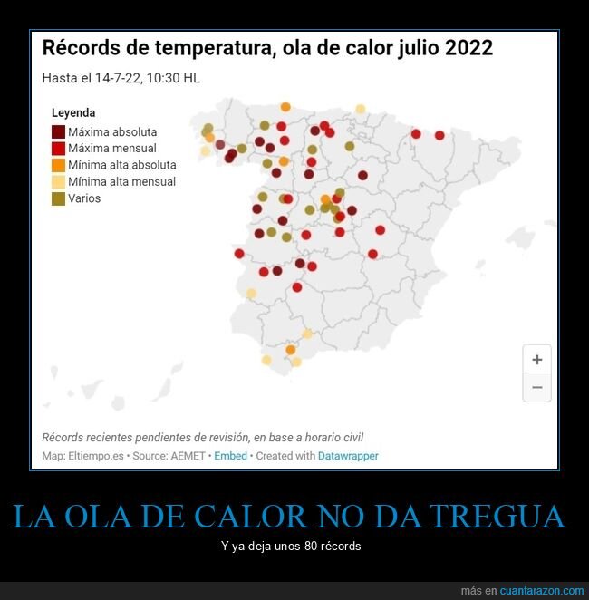 ola de calor,récords