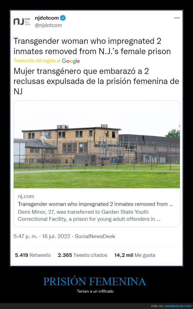 prisión femenina,trans,embarazar